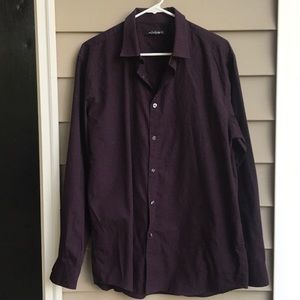 Navy and burgundy mix men’s button down shirt